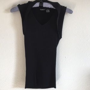 6/$20 Bentley A. sleeveless black top sz M ribbed